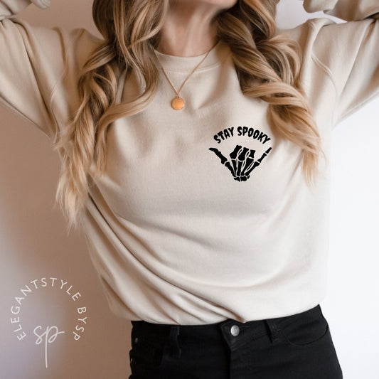 Stay Spooky Sweatshirt, Spooky, Halloween Sweatshirt, Halloween Gift, Sweatshirt, Handmade Gift, Comfy Sweatshirt